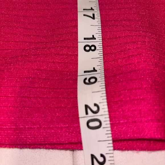 Good American Fuchsia Pink Ribbed Sweater Balloon Sleeve Size 3 NWT Cozy Boho - Picture 6 of 7